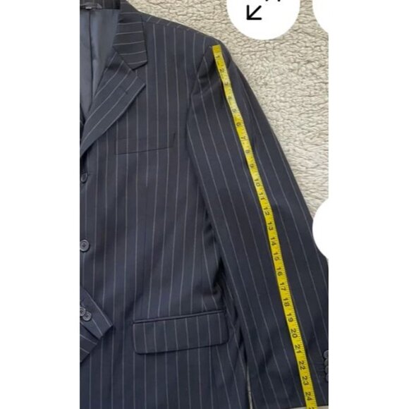 Lanificio F.lli Cerruti Super 110's Men's Jacket / Luxury Italian Wood Black 46R - Picture 16 of 16